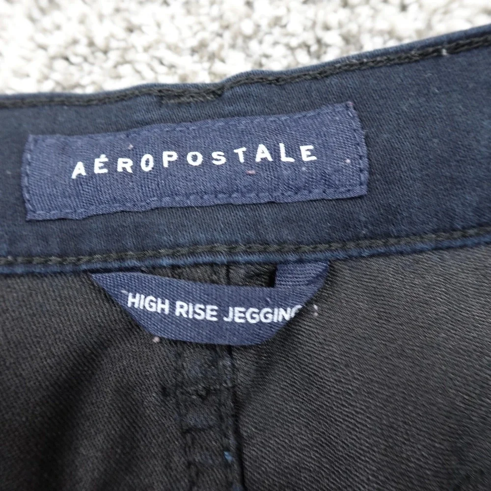 Aeropostale Jeans Womens 10 Dark Blue Denim Pants High Rise Jegging Flex Stretch